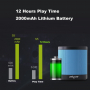 Bezdrátový Bluetooth stereo reproduktor s 2000mAh baterií a slotem pro 32GB paměťovou kartu - šedý