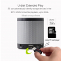 Bezdrátový Bluetooth stereo reproduktor s 2000mAh baterií a slotem pro 32GB paměťovou kartu - šedý