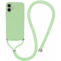 Ochranný kryt se šňůrkou pro iPhone 16 - zelený