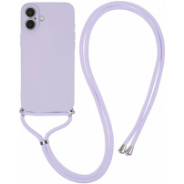 Ochranný kryt se šňůrkou pro iPhone 16 - fialový