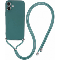 Ochranný kryt se šňůrkou pro iPhone 16 Plus - petrolejový