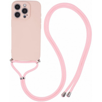 Ochranný kryt se šňůrkou pro iPhone 16 Pro - růžový