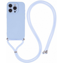 Ochranný kryt se šňůrkou pro iPhone 16 Pro - světle modrý