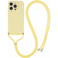 Ochranný kryt se šňůrkou pro iPhone 16 Pro - žlutý
