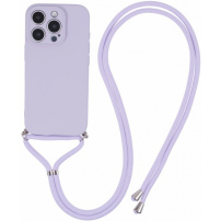 Ochranný kryt se šňůrkou pro iPhone 16 Pro Max - fialový