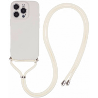 Ochranný kryt se šňůrkou pro iPhone 16 Pro Max - béžový