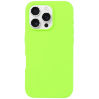 Silikonový kryt pro iPhone 16 Pro - neonově zelený