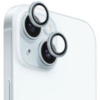 FIXED Camera Glass tvrzená skla s hliníkovým rámečkem k ochraně čoček zadního fotoaparátu pro iPhone 16 / 16 Plus - modrá