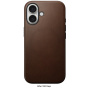 Nomad Modern Leather kožený kryt s MagSafe pro iPhone 16 - hnědý