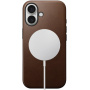 Nomad Modern Leather kožený kryt s MagSafe pro iPhone 16 - hnědý