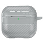 Obal se vzorem karbonových vláken pro AirPods 4 / 5 - šedý