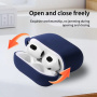Ochranný silikonový obal s karabinou pro AirPods 4 / 5 - šedý