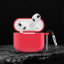 Ochranný silikonový obal s karabinou pro AirPods 4 / 5 - šedý