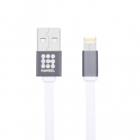 HAWEEL synchronizační a nabíjecí kabel s duálním 2v1 USB-A / Lightning / micro USB konektorem pro Apple a další zařízení - 1 m - bílý