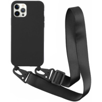 Matný kryt s nastavitelným popruhem pro iPhone 11 Pro - černý