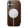 Nomad Modern Leather Folio flipové pouzdro s MagSafe pro iPhone 16 Plus - hnědé
