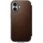 Nomad Modern Leather Folio flipové pouzdro s MagSafe pro iPhone 16 Plus - hnědé