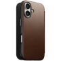 Nomad Modern Leather Folio flipové pouzdro s MagSafe pro iPhone 16 Plus - hnědé