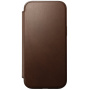 Nomad Modern Leather Folio flipové pouzdro s MagSafe pro iPhone 16 Plus - hnědé