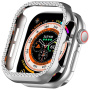 Metalické pouzdro posázené kamínky pro Apple Watch 42mm (Series 10 / 11) - stříbrné
