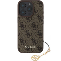 Guess 4G Charms kryt pro iPhone 16 Pro - hnědý