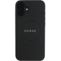 Guess Grained Classic Logo kryt s MagSafe pro iPhone 16 Plus - černý