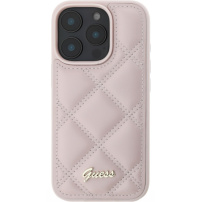 Guess Quilted kryt pro iPhone 16 Pro - růžový