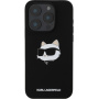 Karl Lagerfeld Choupette Head silikonový kryt s MagSafe pro iPhone 16 Pro - černý