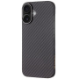 Tactical Aramid kryt se vzorem karbonových vláken a MagSafe pro iPhone 16 Plus - tmavě šedý
