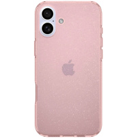 Spigen Liquid Crystal Glitter třpytivý kryt pro iPhone 16 - růžový