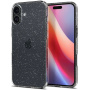 Spigen Liquid Crystal Glitter třpytivý kryt pro iPhone 16 Plus - stříbrný
