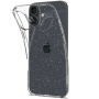 Spigen Liquid Crystal Glitter třpytivý kryt pro iPhone 16 Plus - stříbrný