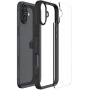 Spigen Ultra Hybrid matný transparentní kryt s barevným rámečkem pro iPhone 16 Plus - černý