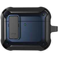 Super odolný obal s karabinou pro AirPods 4 / 5 - tmavě modrý
