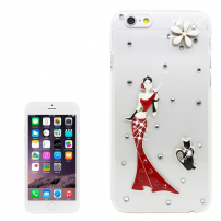 Luxusní kryt / obal s kamínky ve stylu diamantu pro Apple iPhone 6S / 6 - krásná žena