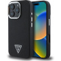 Guess Grained Triangle Logo kryt s MagSafe pro iPhone 16 Pro - černý