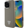Guess Grained Triangle Logo kryt s MagSafe pro iPhone 16 Pro - hnědý