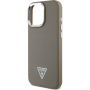 Guess Grained Triangle Logo kryt s MagSafe pro iPhone 16 Pro - hnědý