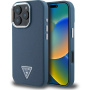 Guess Grained Triangle Logo kryt s MagSafe pro iPhone 16 Pro Max - tmavě modrý
