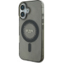 Guess IML Rhinestones Ring kryt s MagSafe pro iPhone 16 - šedý