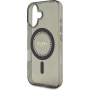 Guess IML Rhinestones Ring kryt s MagSafe pro iPhone 16 - šedý