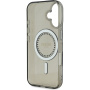 Guess IML Rhinestones Ring kryt s MagSafe pro iPhone 16 - šedý