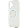 Guess IML Rhinestones Ring kryt s MagSafe pro iPhone 16 - čirý