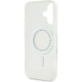 Guess IML Rhinestones Ring kryt s MagSafe pro iPhone 16 - čirý