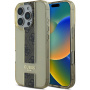 Guess IML Middle 4G Stripe kryt pro iPhone 16 Pro Max - hnědý
