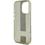 Guess IML Middle 4G Stripe kryt pro iPhone 16 Pro Max - hnědý