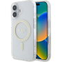 Guess IML Glitter Ring kryt s MagSafe pro iPhone 16 - čirý