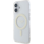 Guess IML Glitter Ring kryt s MagSafe pro iPhone 16 - čirý