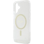 Guess IML Glitter Ring kryt s MagSafe pro iPhone 16 - čirý