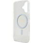 Guess IML Glitter Ring kryt s MagSafe pro iPhone 16 - čirý